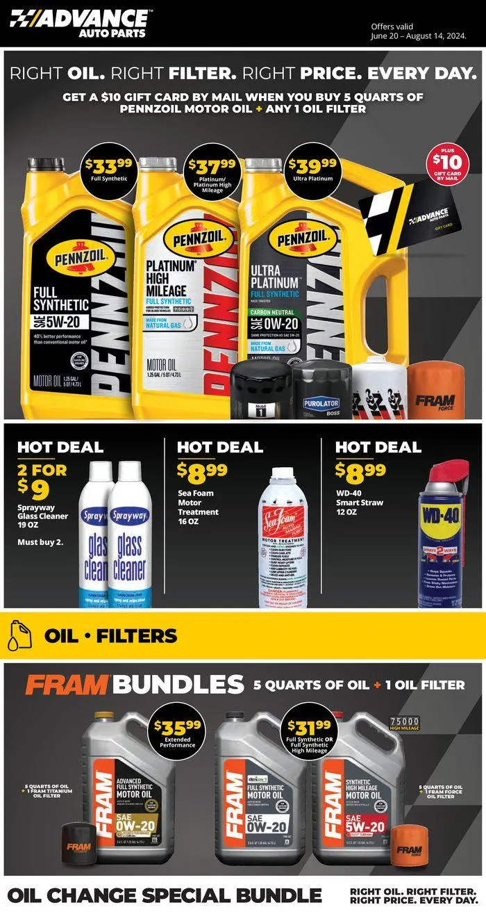 Advance Auto Parts Sales Ad - English - 1