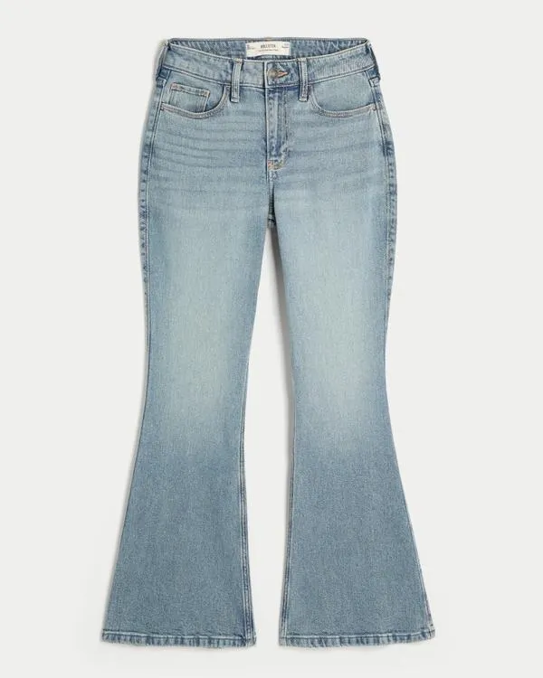 Curvy High-Rise Medium Wash Flare Jeans