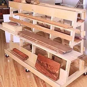 Woodcraft Project Paper Plan To Build Lumber & Sheet Goods Storage Rack - Material Not Included