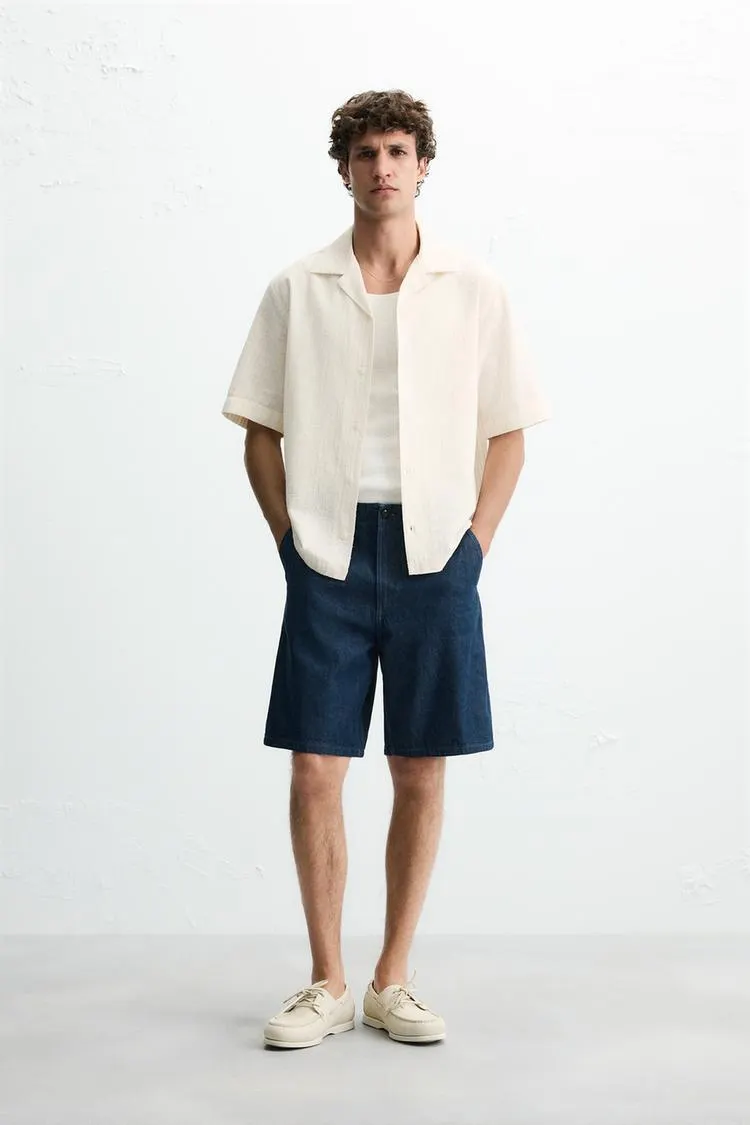 RELAXED FIT DENIM SHORTS