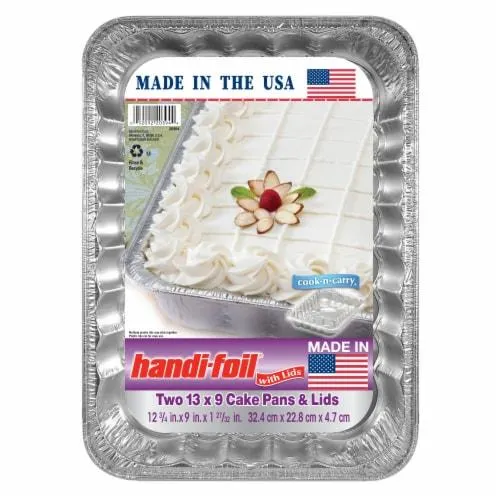 Handi-foil® Eco-Foil Cook-n-Carry® Cake Disposable Pans & Lids