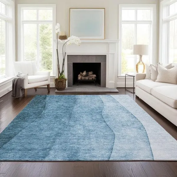 Machine Washable Indoor/ Outdoor Chantille Contemporary Ombre Rug