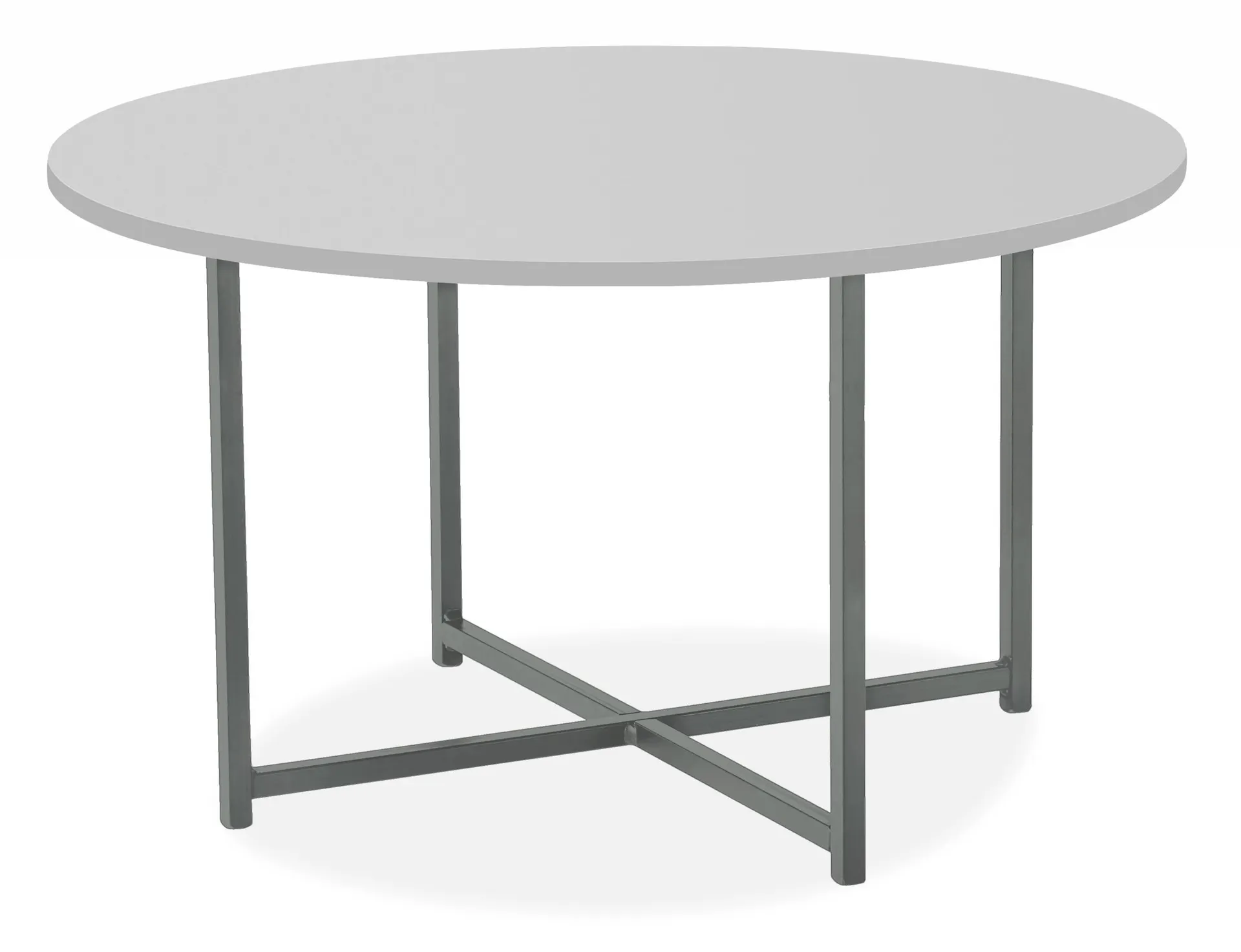 Classic 27 diam 16h Outdoor Coffee Table w/HDPE White Top & Graphite Legs