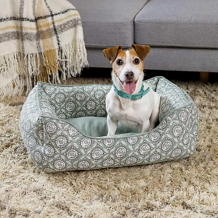 Sage Medallion Cuddler Pet Bed