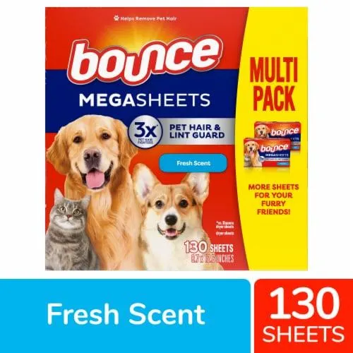 Bounce Pet Hair & Lint Guard Fresh Scent Mega Dryer Sheets