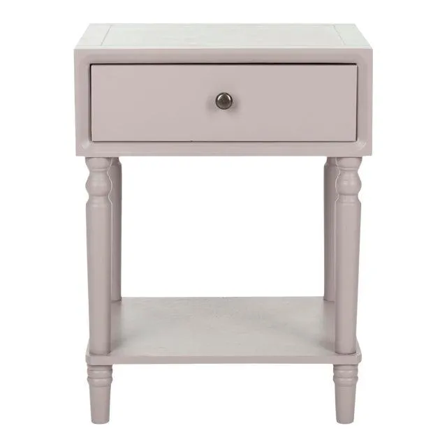 Stewart Nightstand With Storage Drawer in Quartz Grey