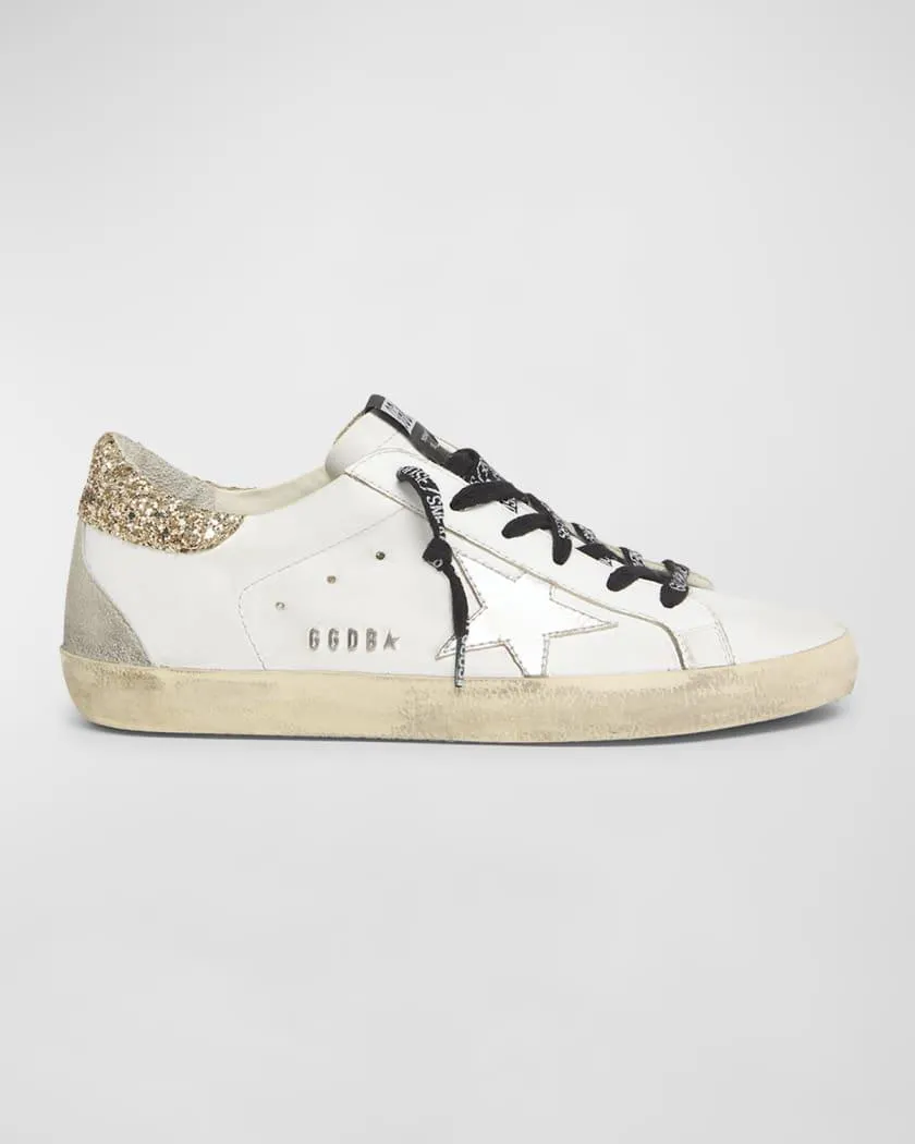Super-Star Glitter Leather Low-Top Sneakers