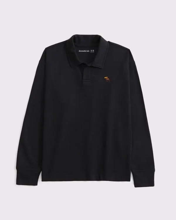 cozy long-sleeve signature icon johnny collar polo
