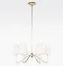 Berkshire 6-Arm Chandelier with Linen Shades