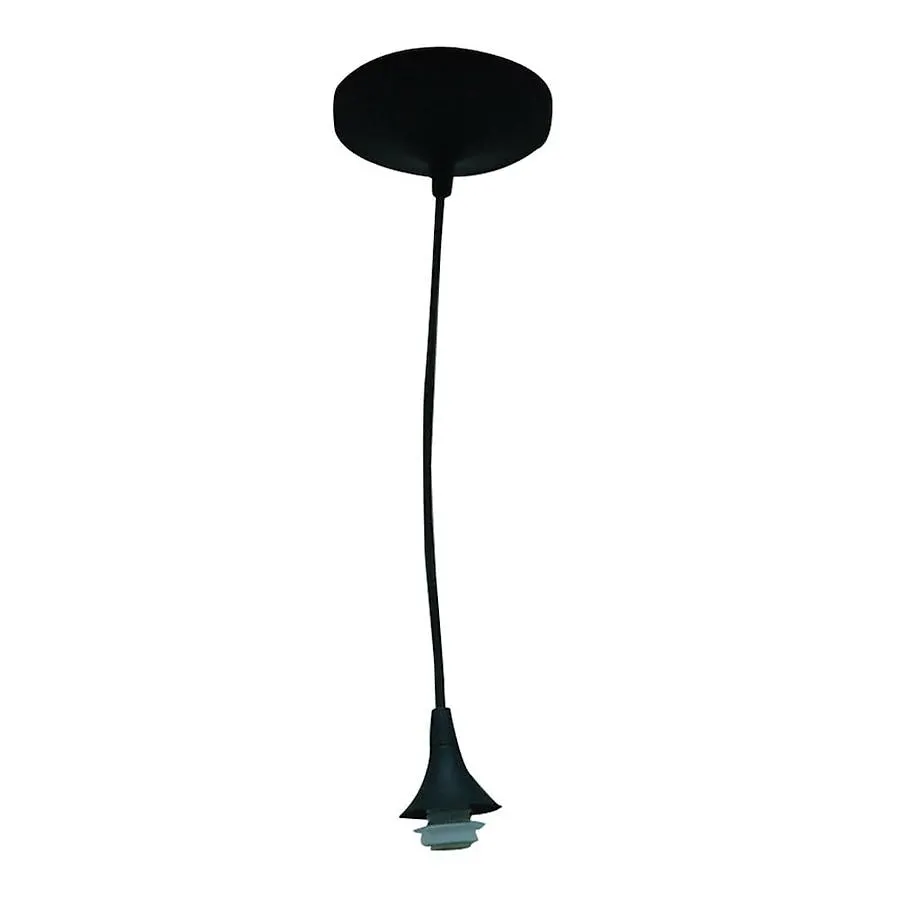 Style Selections Mix and Match 1 -Light Matte black Transitional Cylinder Mini Hanging Pendant light