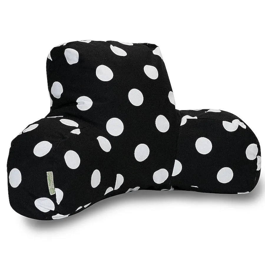 Majestic Home Goods Reading Pillow Polka Dot (Large) Black