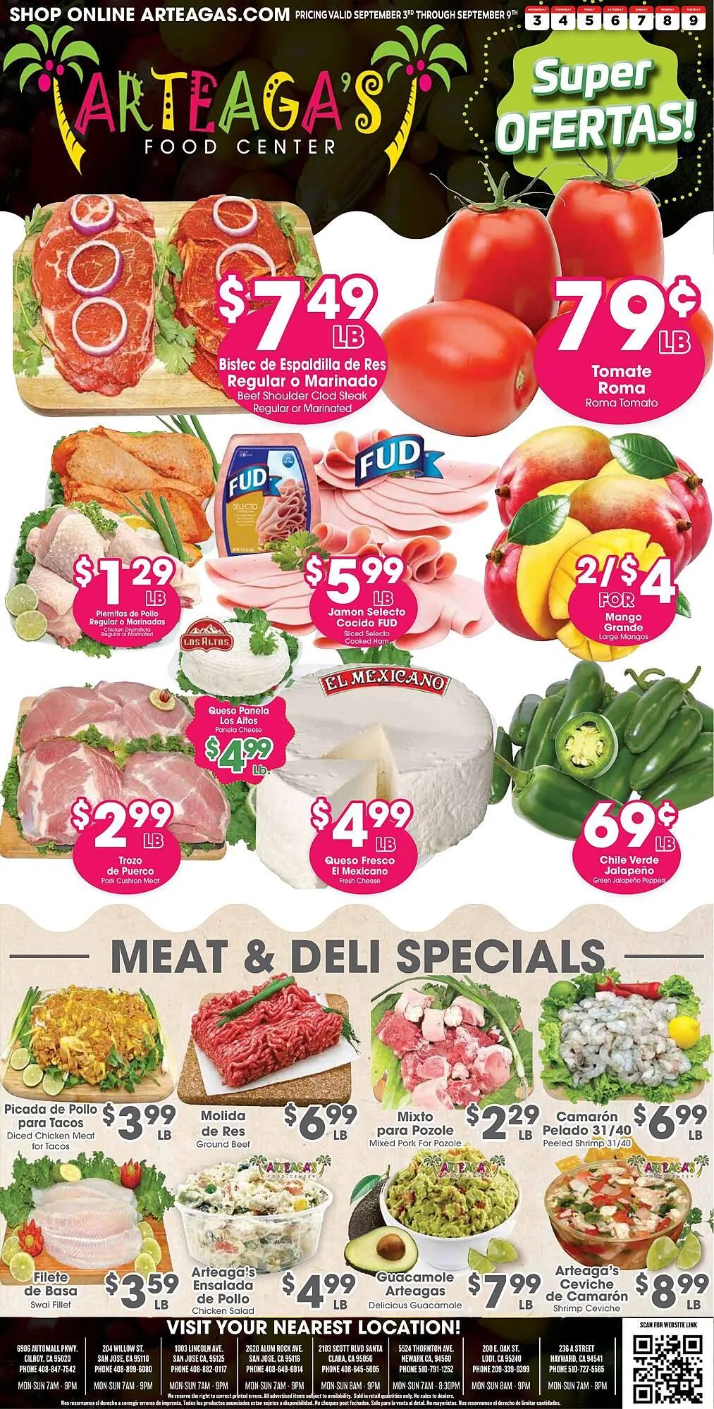 Weekly ad Arteagas Food Center weekly ad from September 3 to September 9 2025 - Page 1