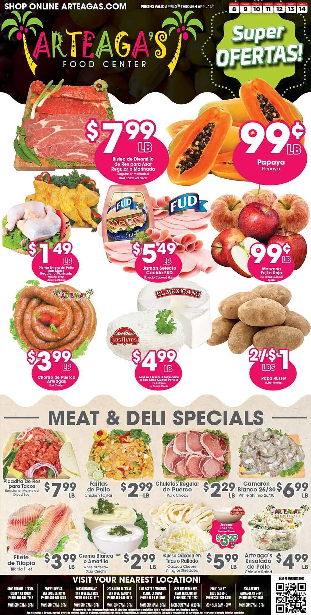 Weekly ad Arteagas Food Center weekly ad from April 8 to April 14 2026 - Page 1