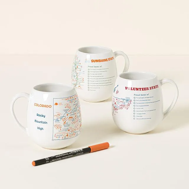 Color Map State Mug