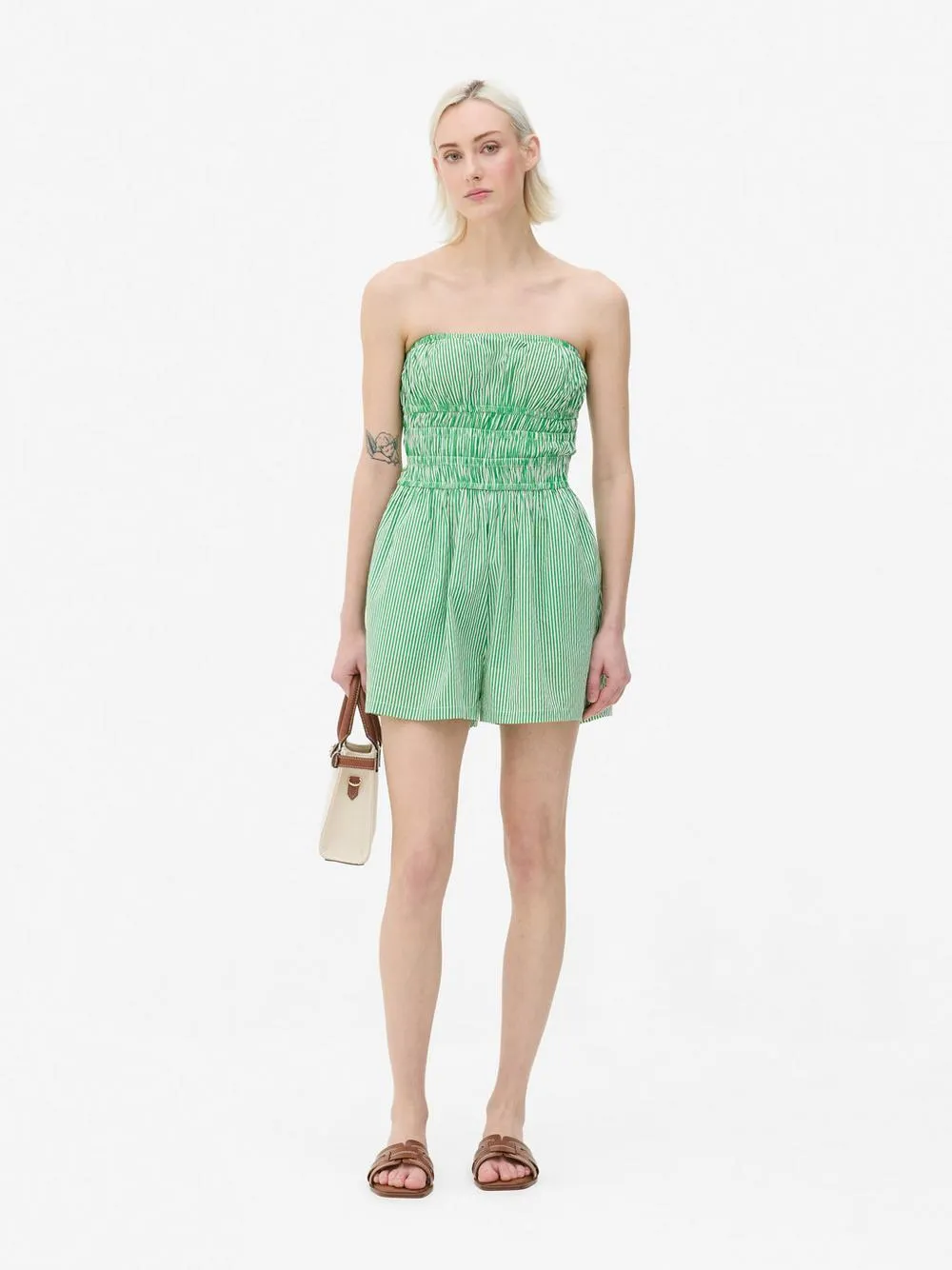 Mono estampado fruncido