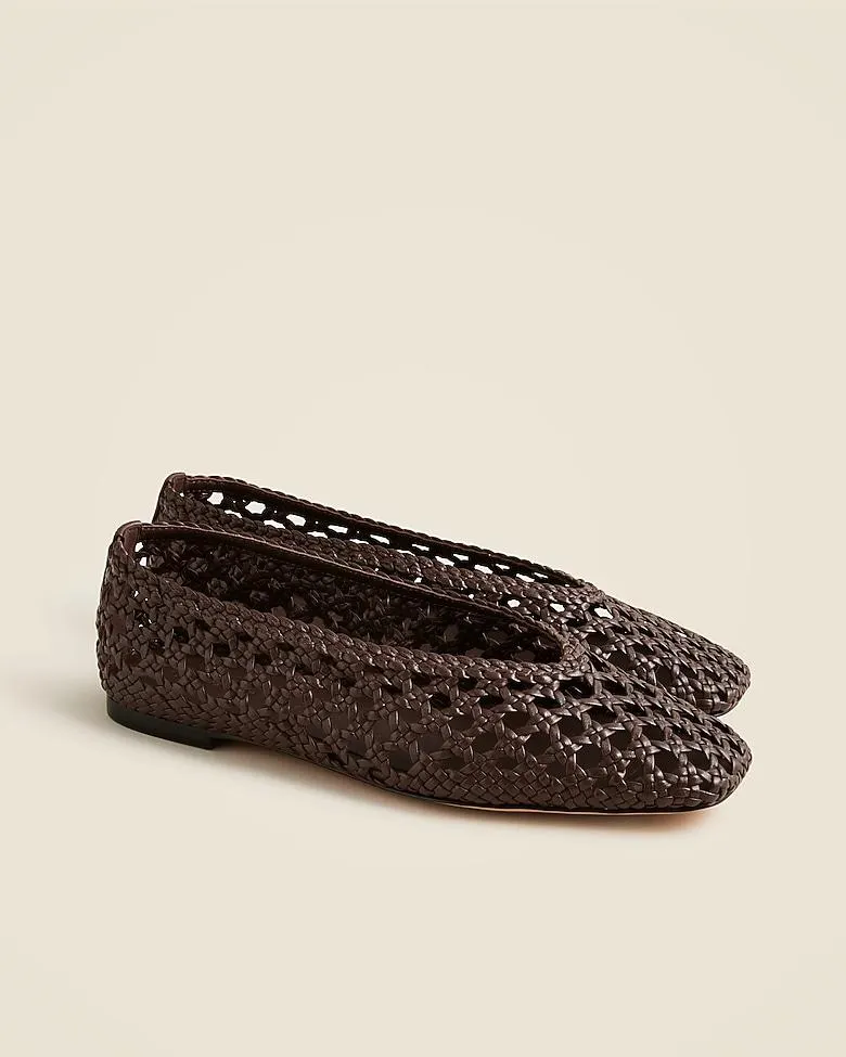 Quinn handwoven ballet flats in leather