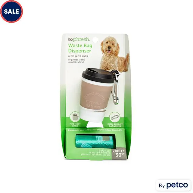 So Phresh Coffee Cup Dog Waste Bag Dispenser with Refill Rolls