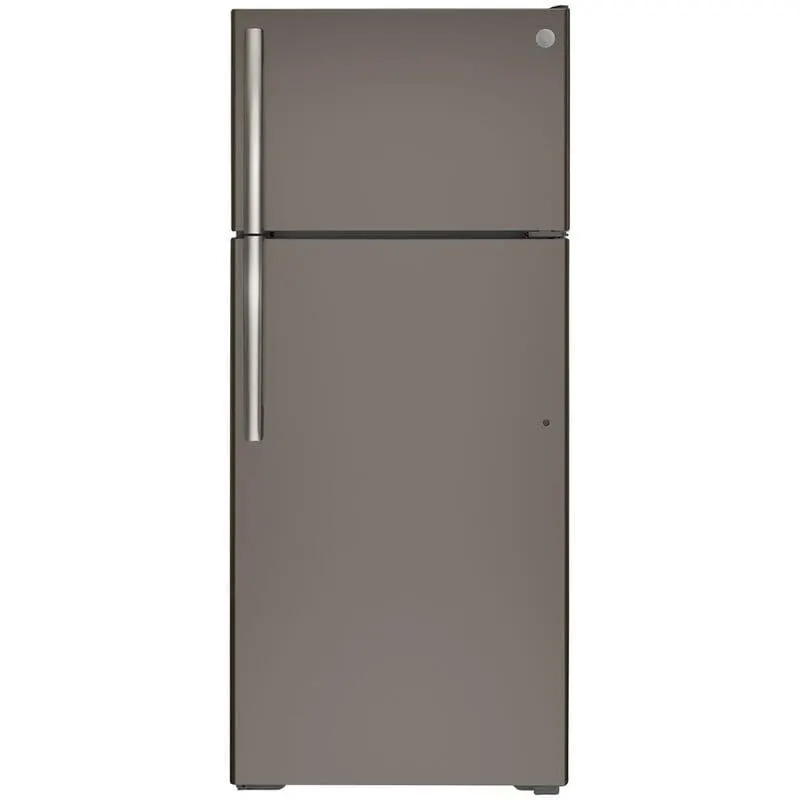 GE 28 in. 17.5 cu. ft. Top Freezer Refrigerator - Fingerprint Resistant Slate