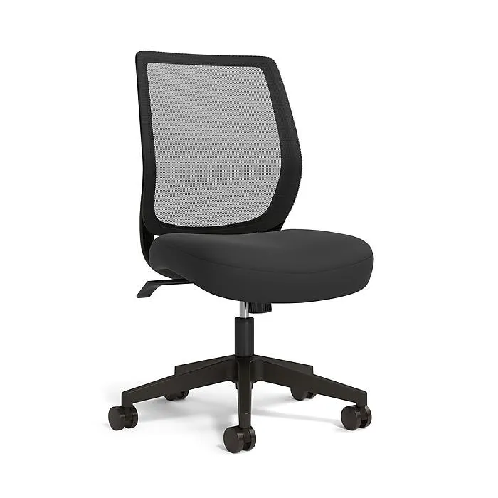 Union & Scale™ Essentials™ Armless Ergonomic Fabric Swivel Task Chair,