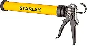 Stanley Professional Sausage Caulking Gun - No Drip Design with Steel Trigger, Aluminum Swivel Handle, 18:1 Thrust Ratio and 4000N Pushing Power for 10-13 oz Cartridges and 13-20 oz Sausages, 1 Pack
