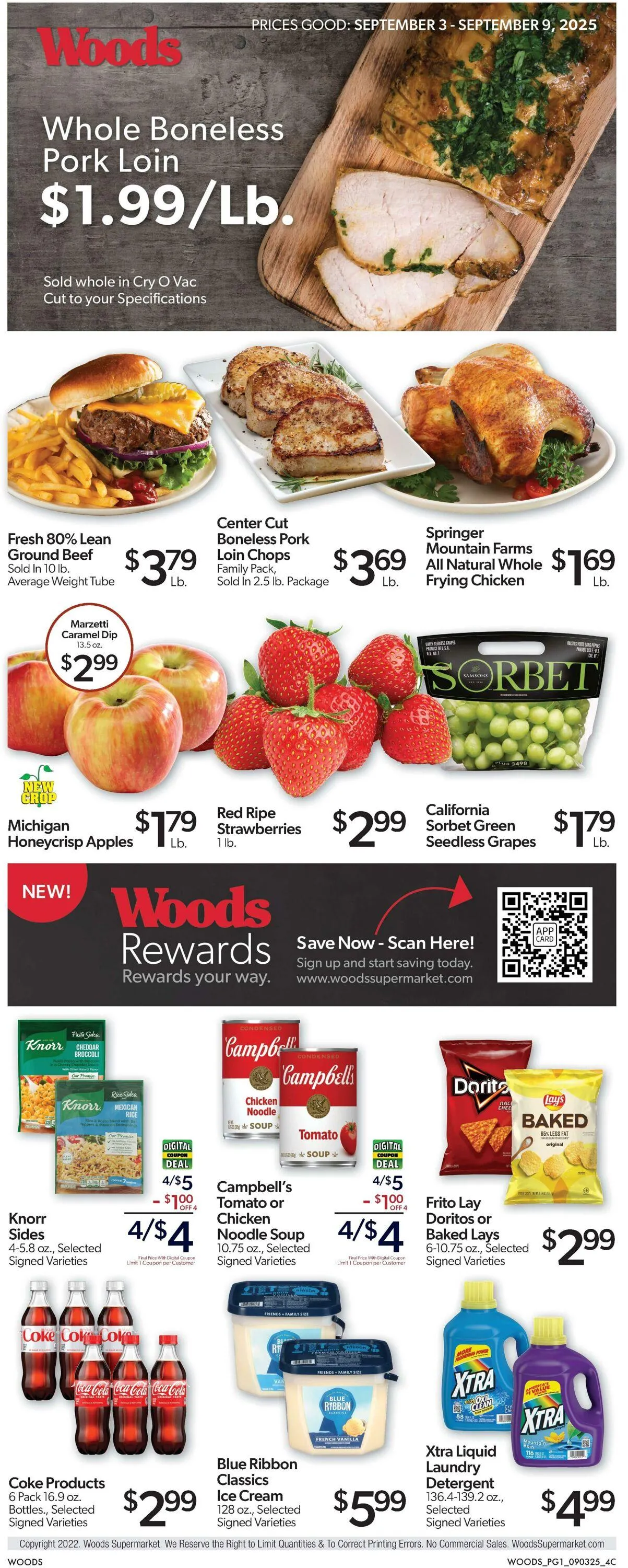 Weekly ad Woods Supermarket from September 3 to September 9 2025 - Page 1