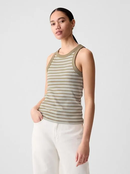 Modern Rib Halter Tank Top