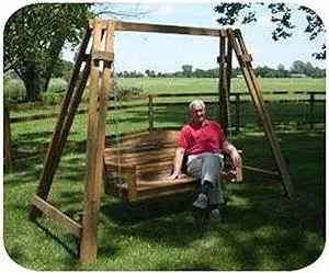 Woodcraft Project Paper Plan To Build Mission A-Frame With Swing - Material Not Included