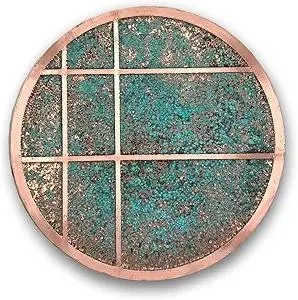 nooc art Handmade Copper Wall Art for Home, Living Room, Bedroom, Kitchen and Office Decor, Rustic Decorative Mural Art for Farmhouse Decor (Modern Copper, 11", Unframed)