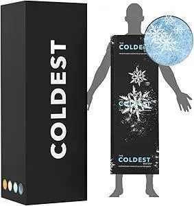 Coldest Extra Large Ice Pack for Back and Full Body - Cold Compress for Pain Relief, Ice Blanket for Sleeping or Ice Pad Physical Therapy - Folds Compact (53" x 13" - Full Body)