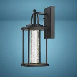 Patriot Lighting® Shelley Matte Black Integrated LED Outdoor Wall Light