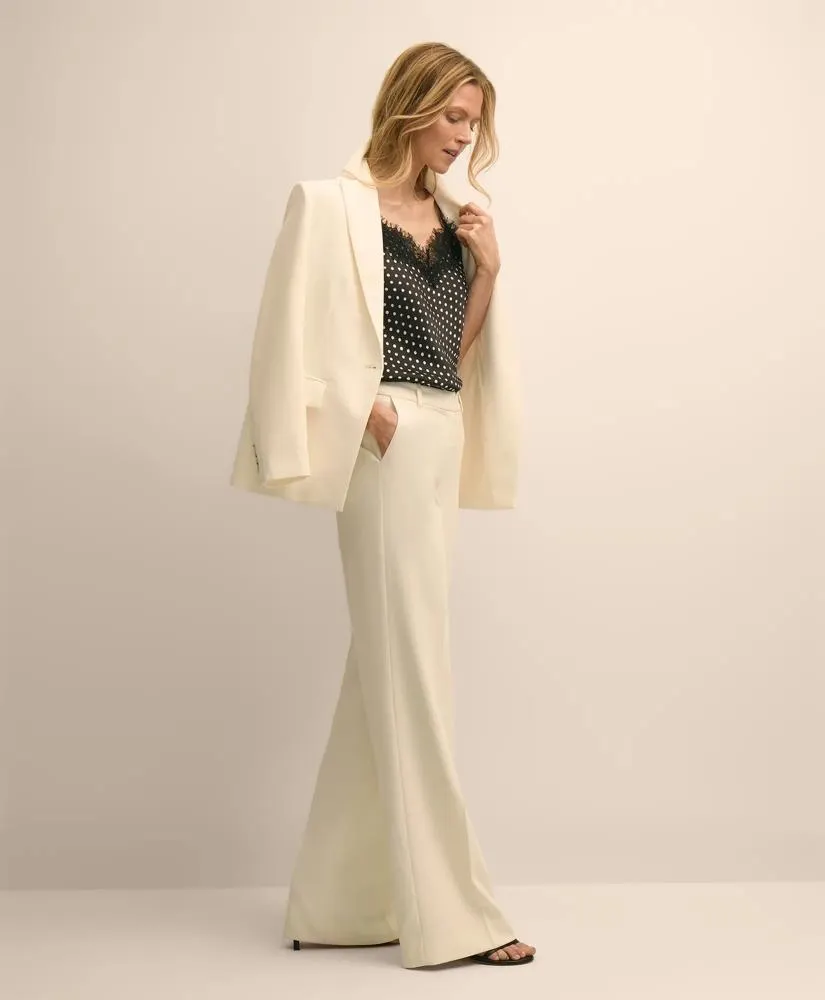 Crepe Wide-Leg Pants