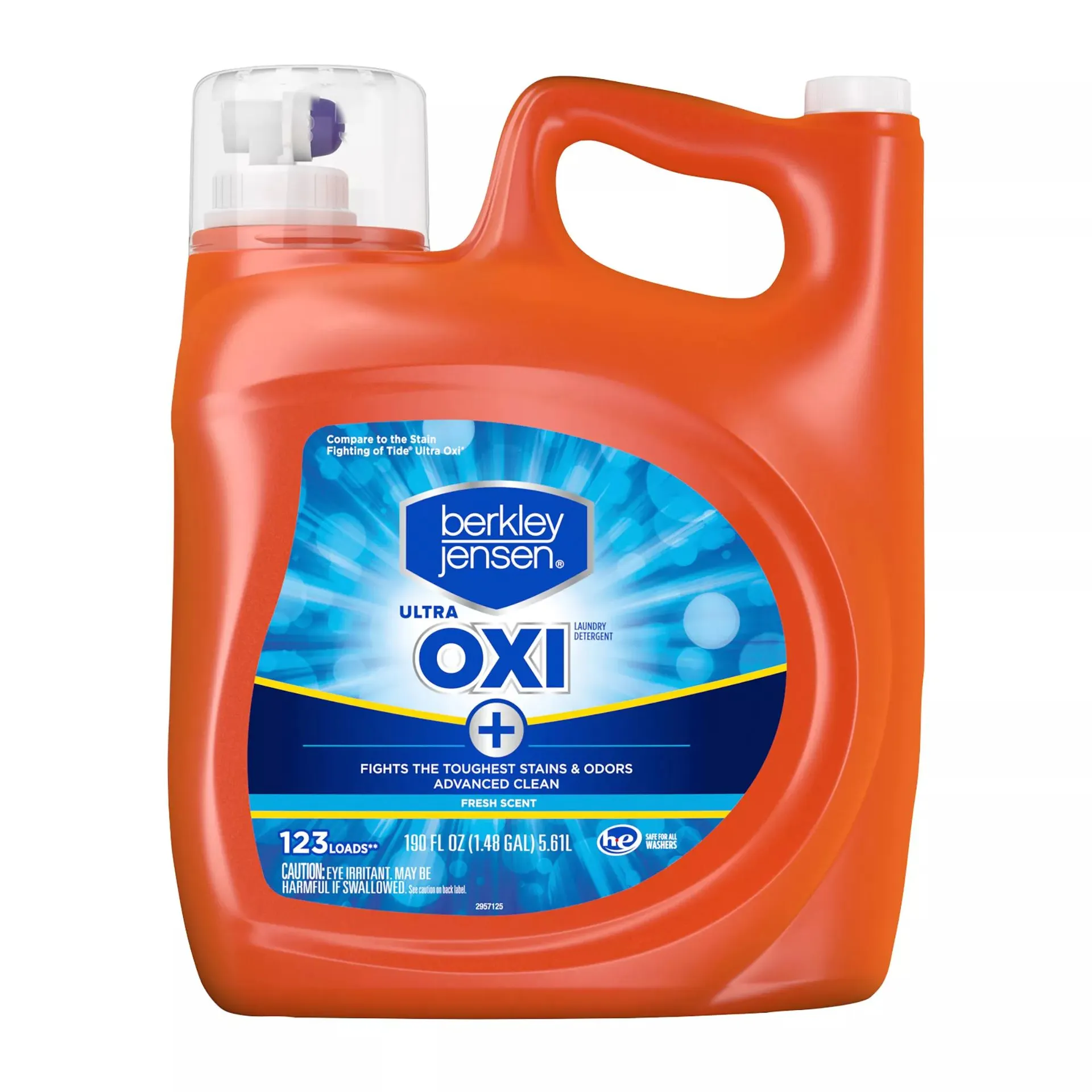 Berkley Jensen Ultra Oxi Liquid Laundry Detergent - Fresh Scent, 123 loads/190 oz.