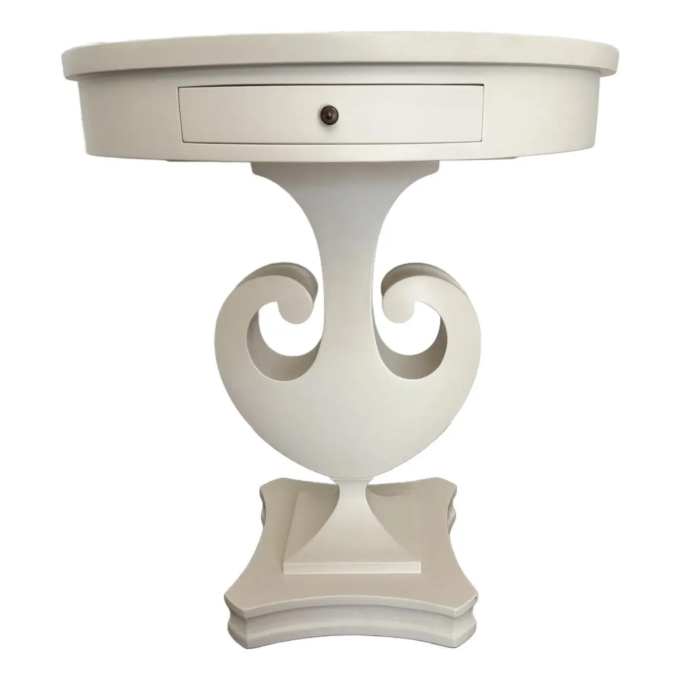 Rose Tarlow Melrose House Neoclassical Viola Side Table, White/Cream