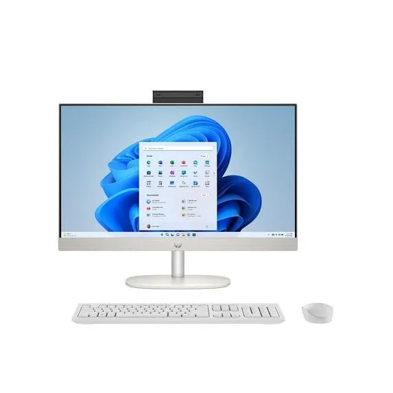 HP 23.8 inch All-in-One Desktop PC FHD Touchscreen Intel i3 , 8GB, 256GB SSD Windows 11 Home Shell White