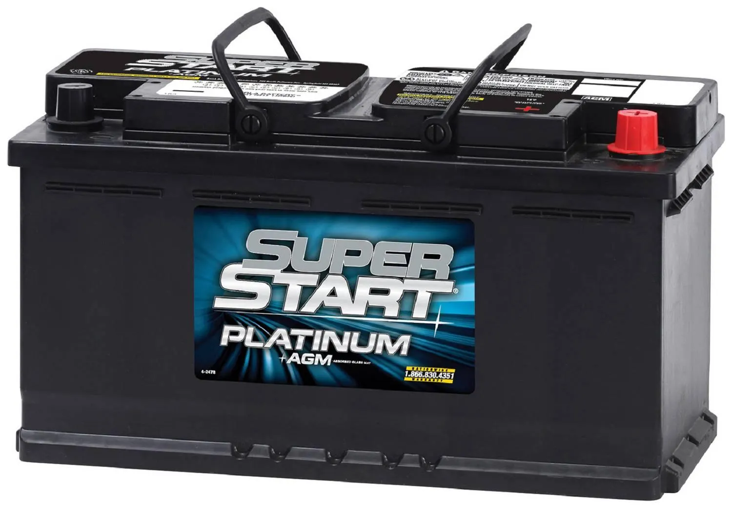 Super Start Platinum AGM Top Post Battery Group Size 49 H8 - 49PLT