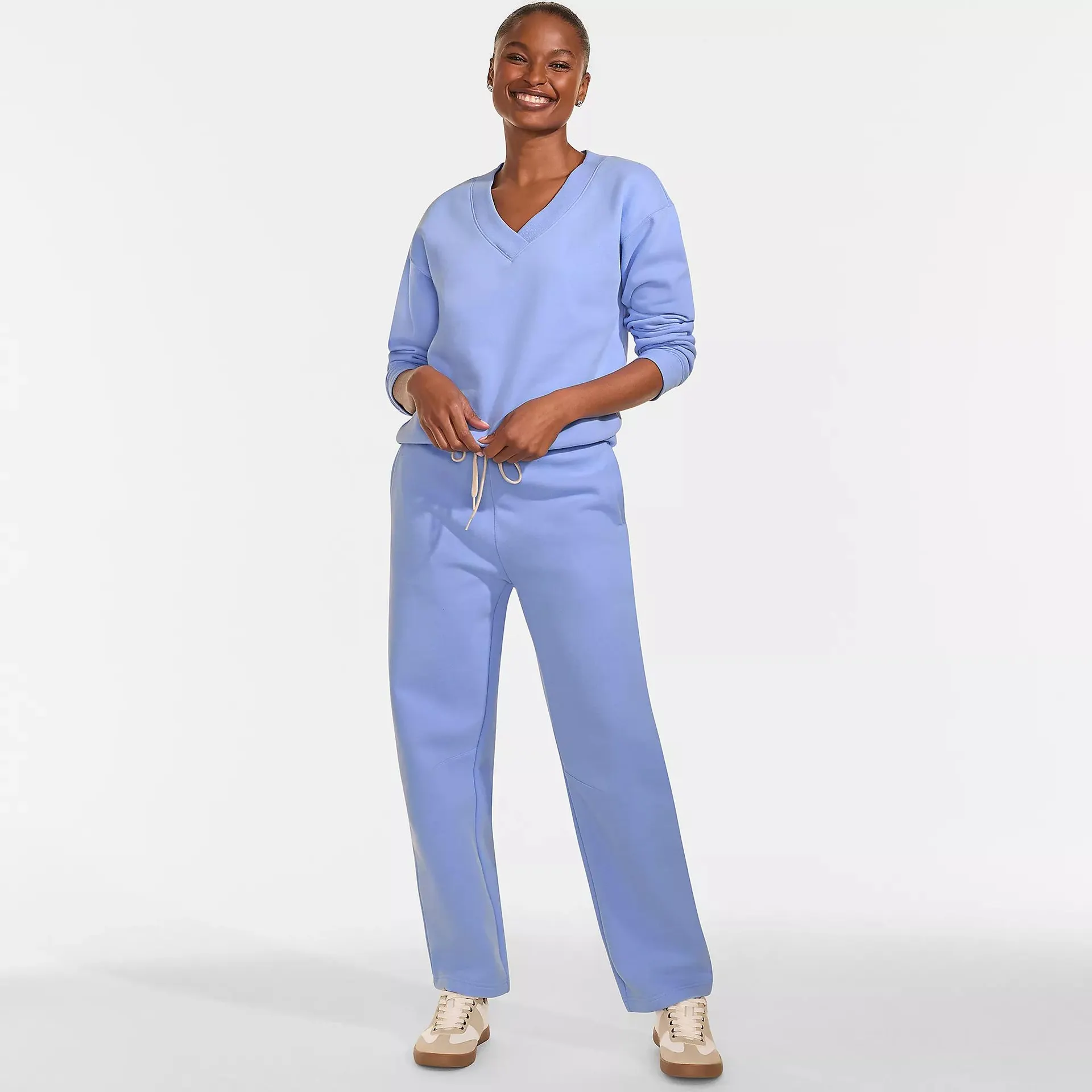 Women's Long Sleeve Serious Sweats V-neck Sweatshirt