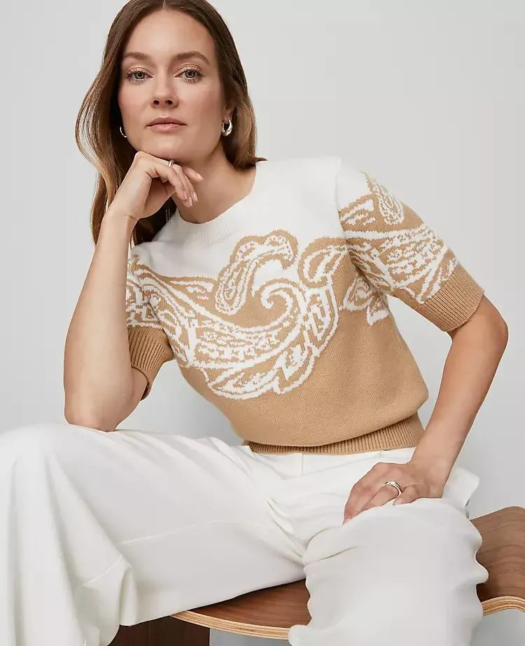 Paisley Jacquard Sweater