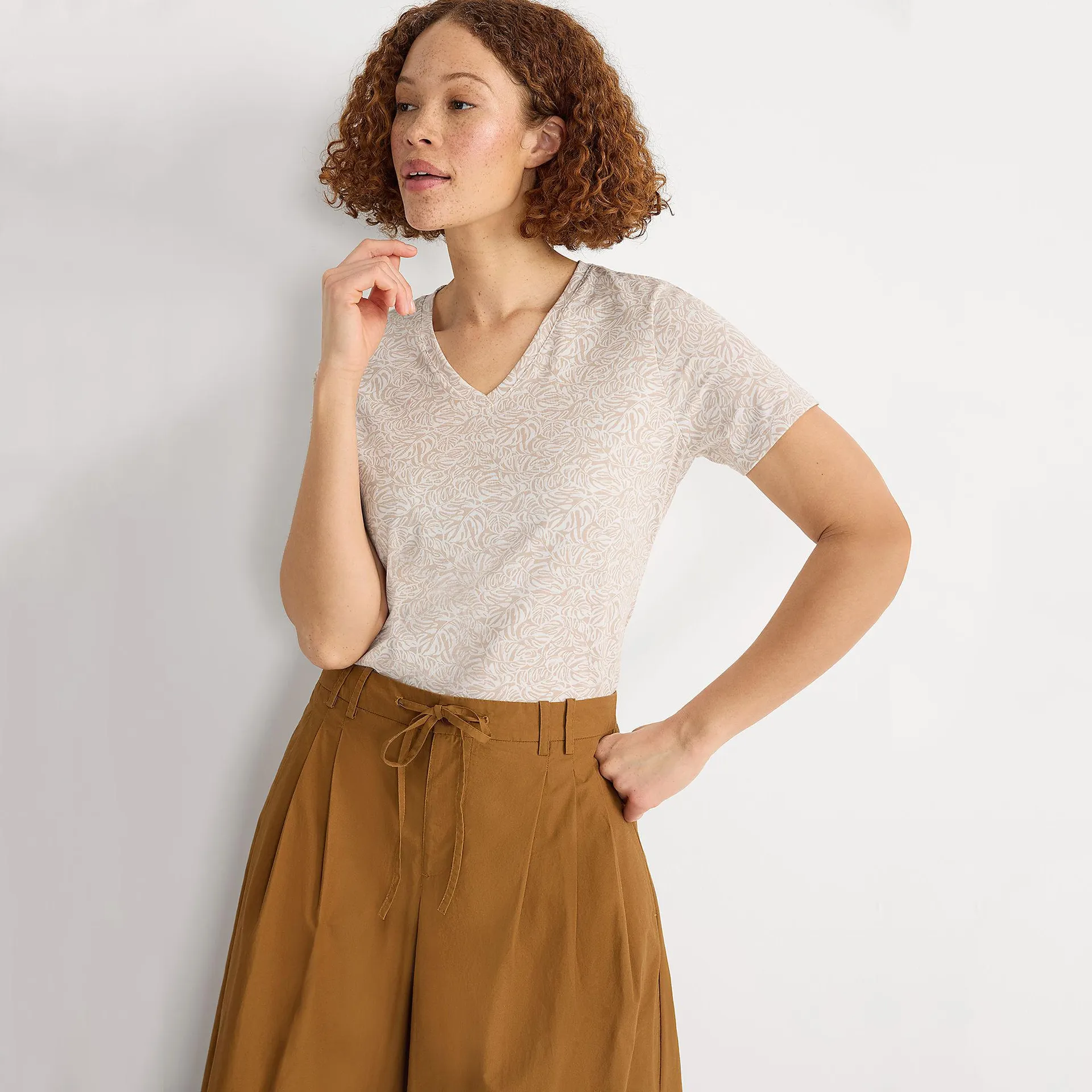 Women's Relaxed Supima Cotton V-Neck T-Shirt