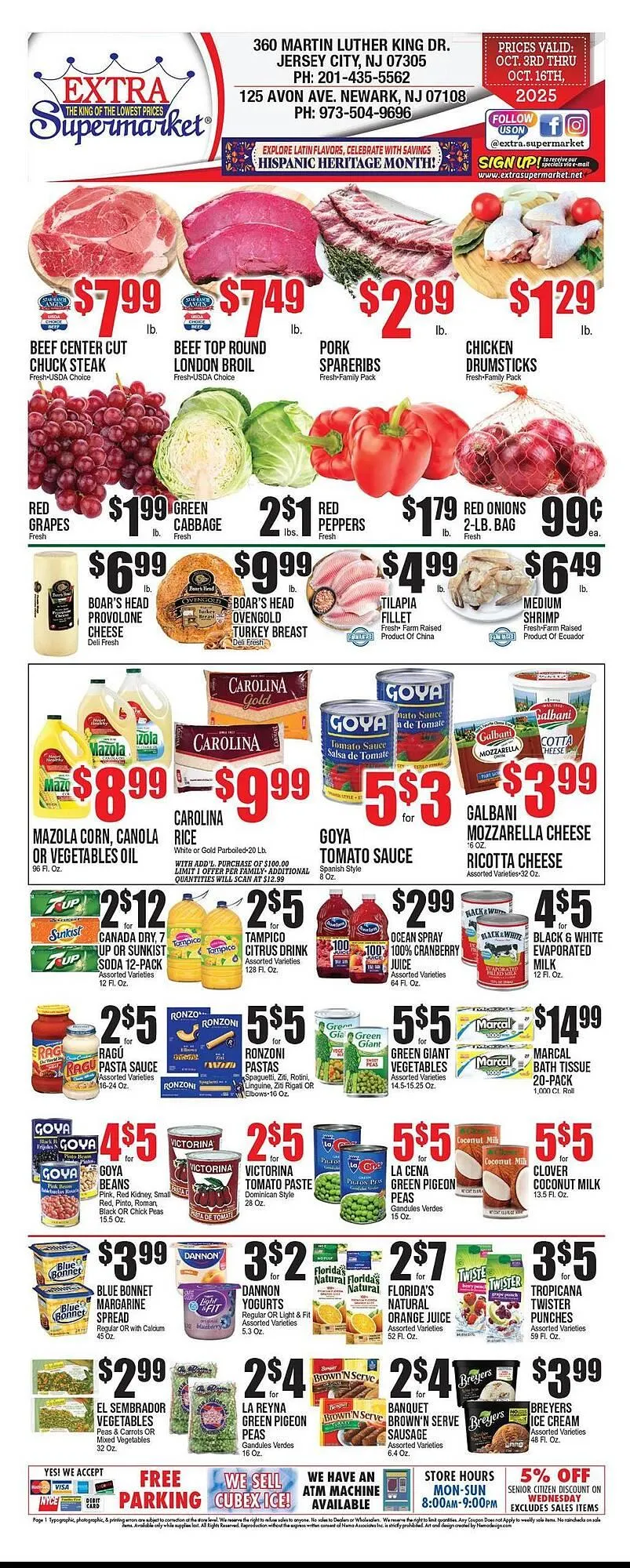 Weekly ad Extra Supermarket circular from October 3 to October 16 2025 - Page 1