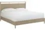 Benedict Queen Natural Wood Platform Bed With USB