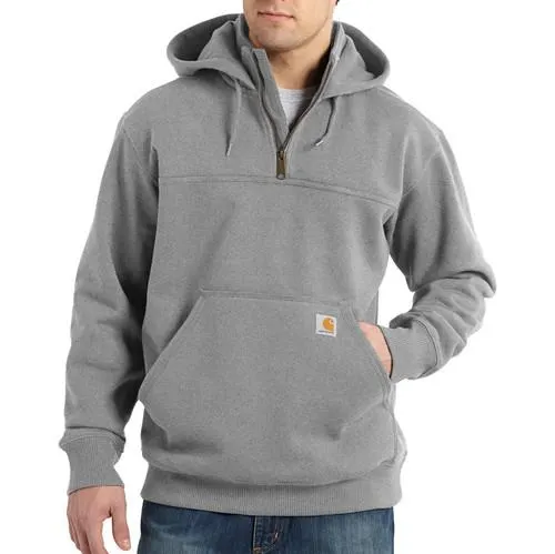 Carhartt Mens Rain Defender Paxton Heavyweight Hooded Zip Mock Sweatshirt