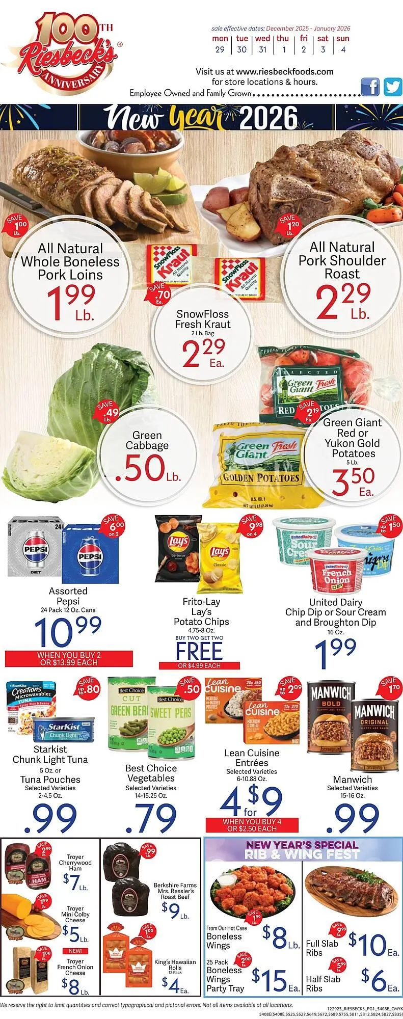 Weekly ad Riesbeck weekly ad from December 29 to January 4 2026 - Page 1