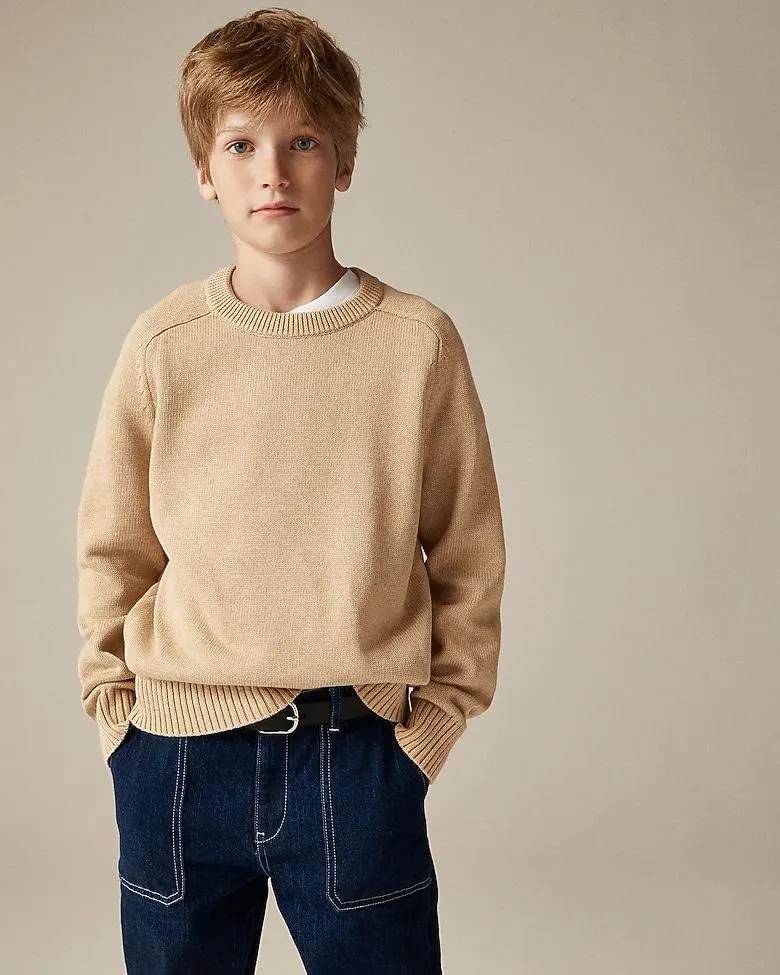 Kids' heritage cotton crewneck sweater