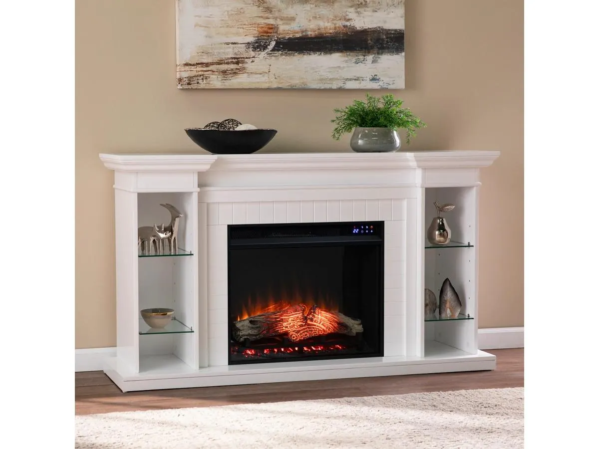 Southern Enterprises Katian 54'' Mantel with Electric Fireplace