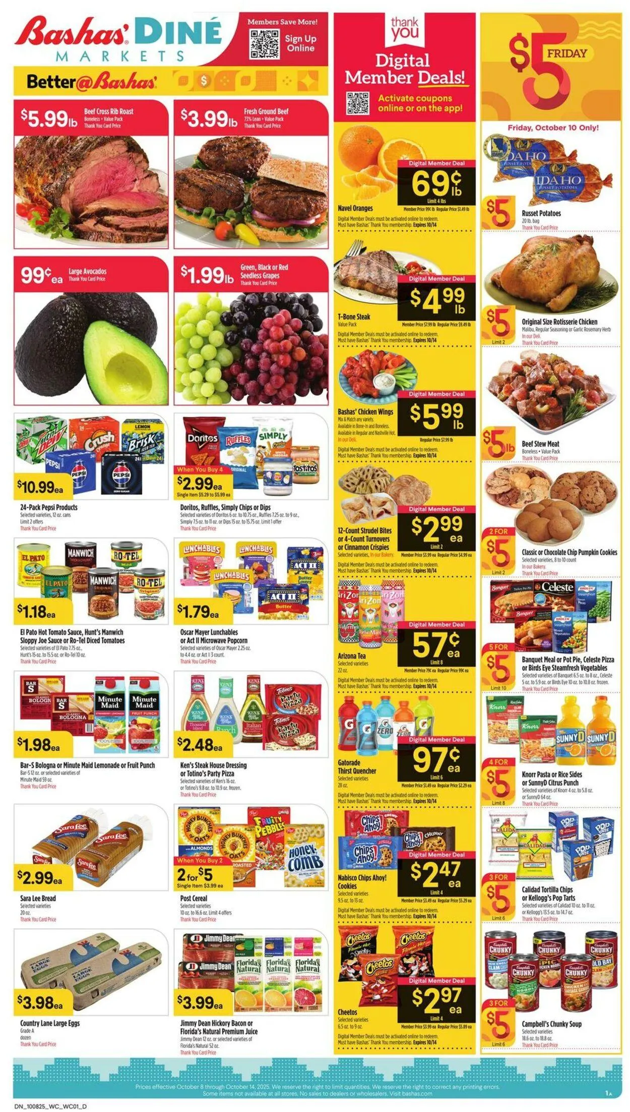 Weekly ad Bashas Current weekly ad from October 8 to October 14 2025 - Page 1