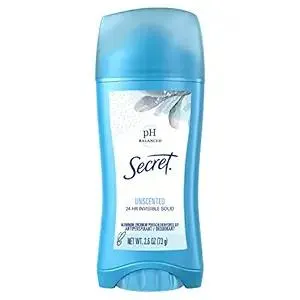 Secret Original Unscented Women's Invisible Solid pH Balanced Antiperspirant and Deodorant, 2.6 Ounce