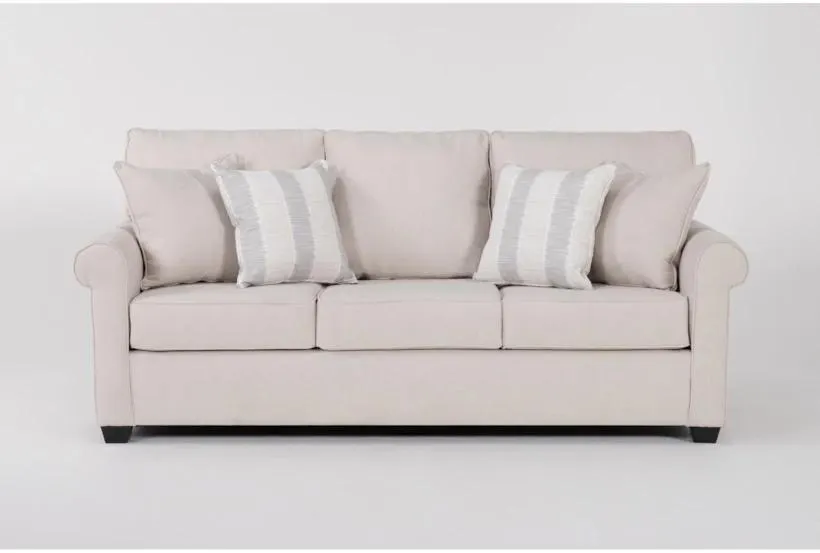 Amora Sand Beige Fabric 86" Sofa