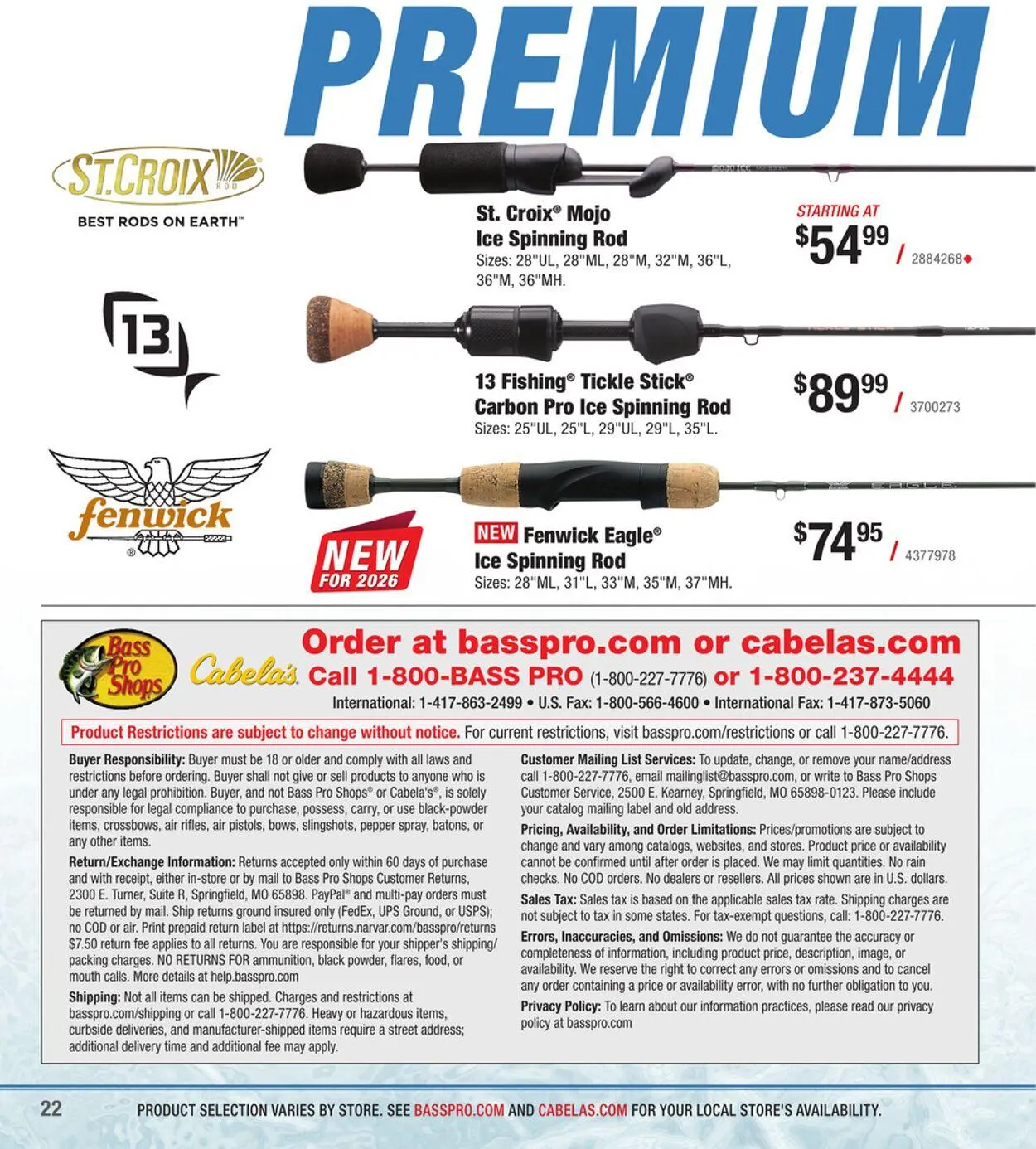 Weekly promotion Cabela's Current weekly ad spanning from November 30 to December 14 2025 - Page 22 for Catalogue 365