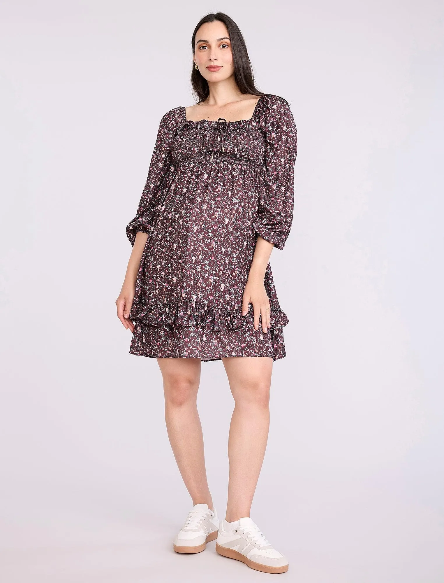 Smocked Baby Doll Mini Dress