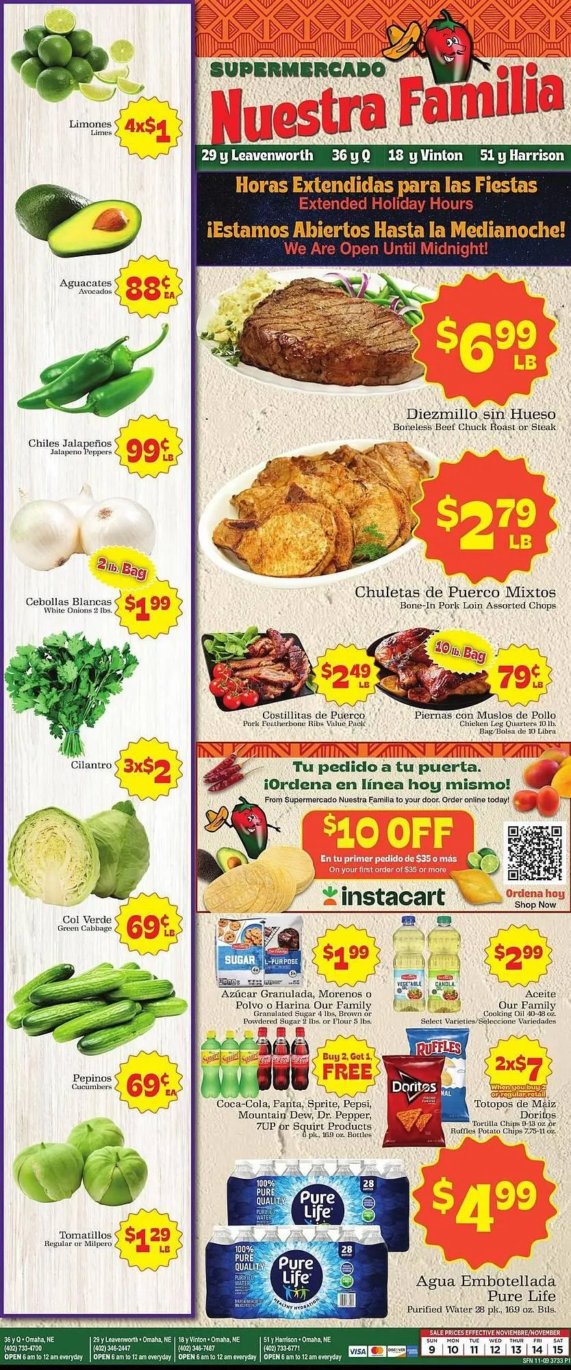 Weekly ad Supermercado Nuestra Familia weekly ad from November 9 to November 15 2025 - Page 1